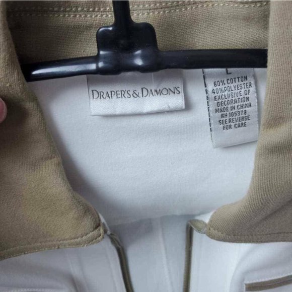 Draper's & Damon's Womens Jacket White Beige Embro - Picture 4 of 7